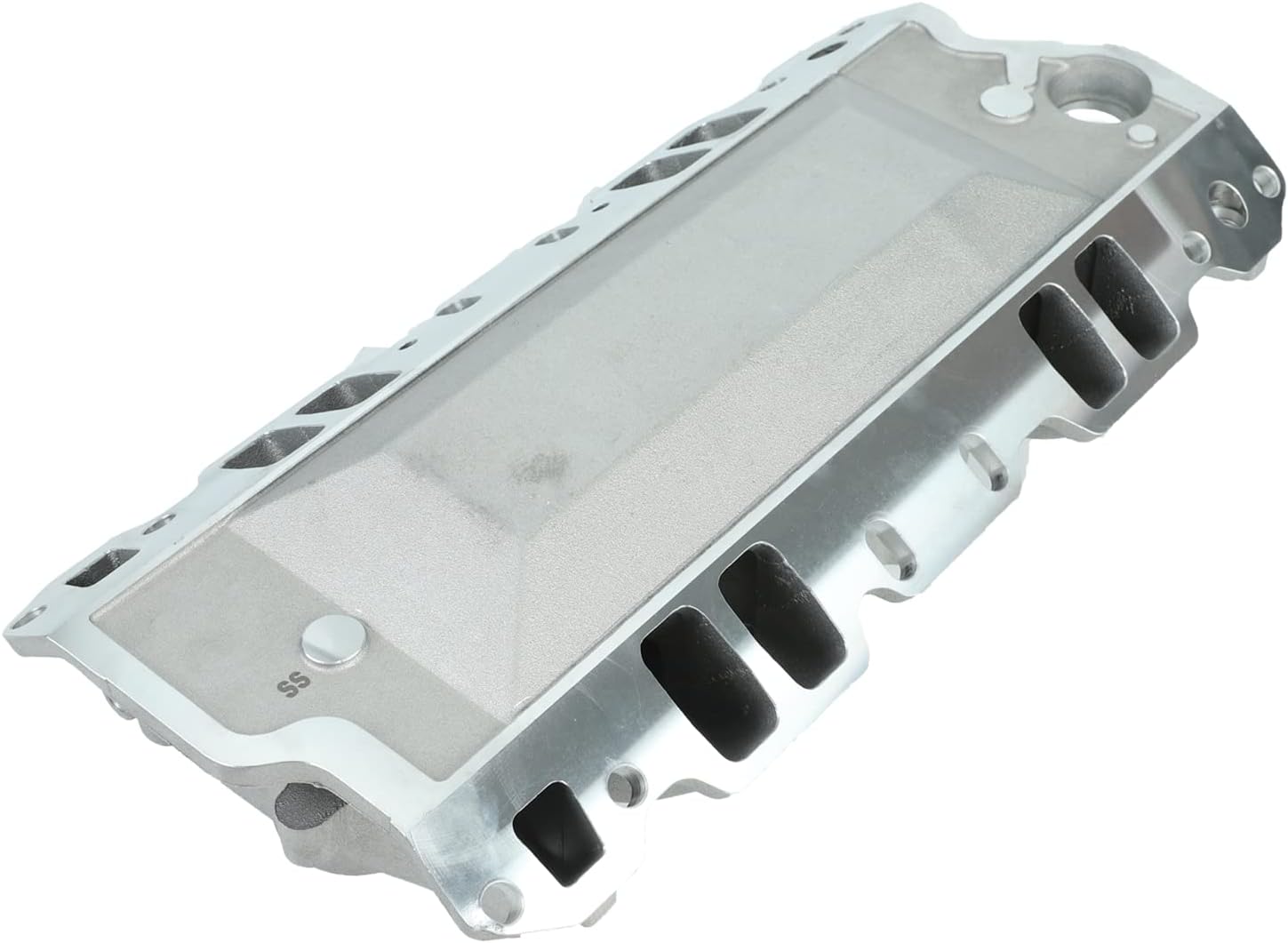 Small Block Chevy Dual Plane Air Gap Satin Aluminum Intake 1500-5500 RPM SBC 350 400