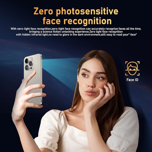 AOZVEIZ I15 Pro MAX Unlocked Phone,Smartphone Battery 6800mAh 6.8" HD Screen The Phone,Android 13.0 6+256GB with 128GB Memory Card Cell Phone, 5G/Face ID/Fingerprint Lock/GPS