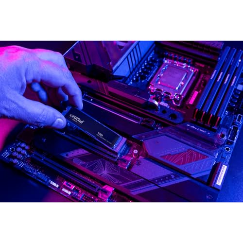 Crucial T705 2TB PCIe Gen5 NVMe M.2 SSD - Up to 14,500 MB/s - Game Ready - Internal Solid State Drive (PC) - +1mo Adobe CC - CT2000T705SSD3