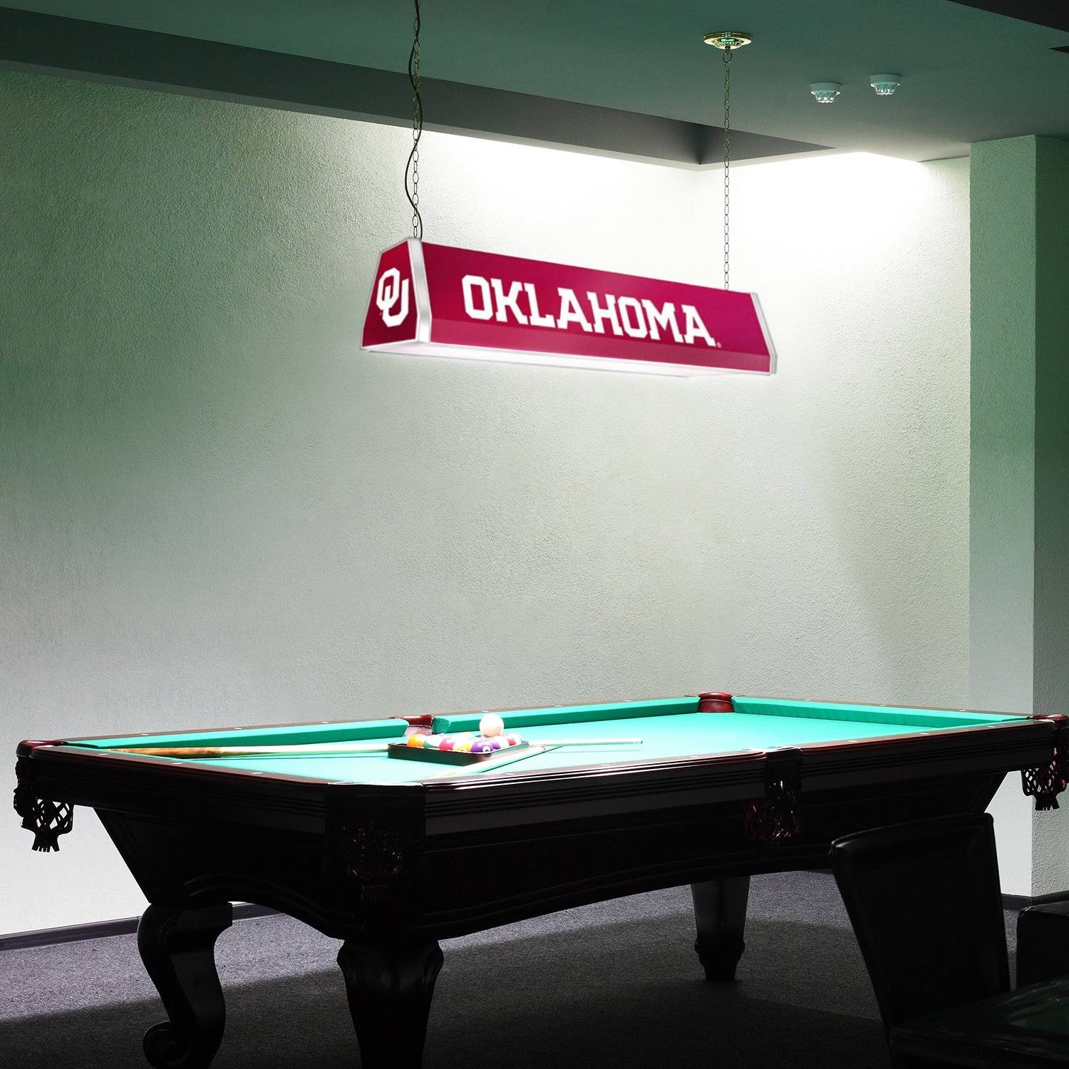 Oklahoma Sooners 38x22 Standard Pool Table Light-Red
