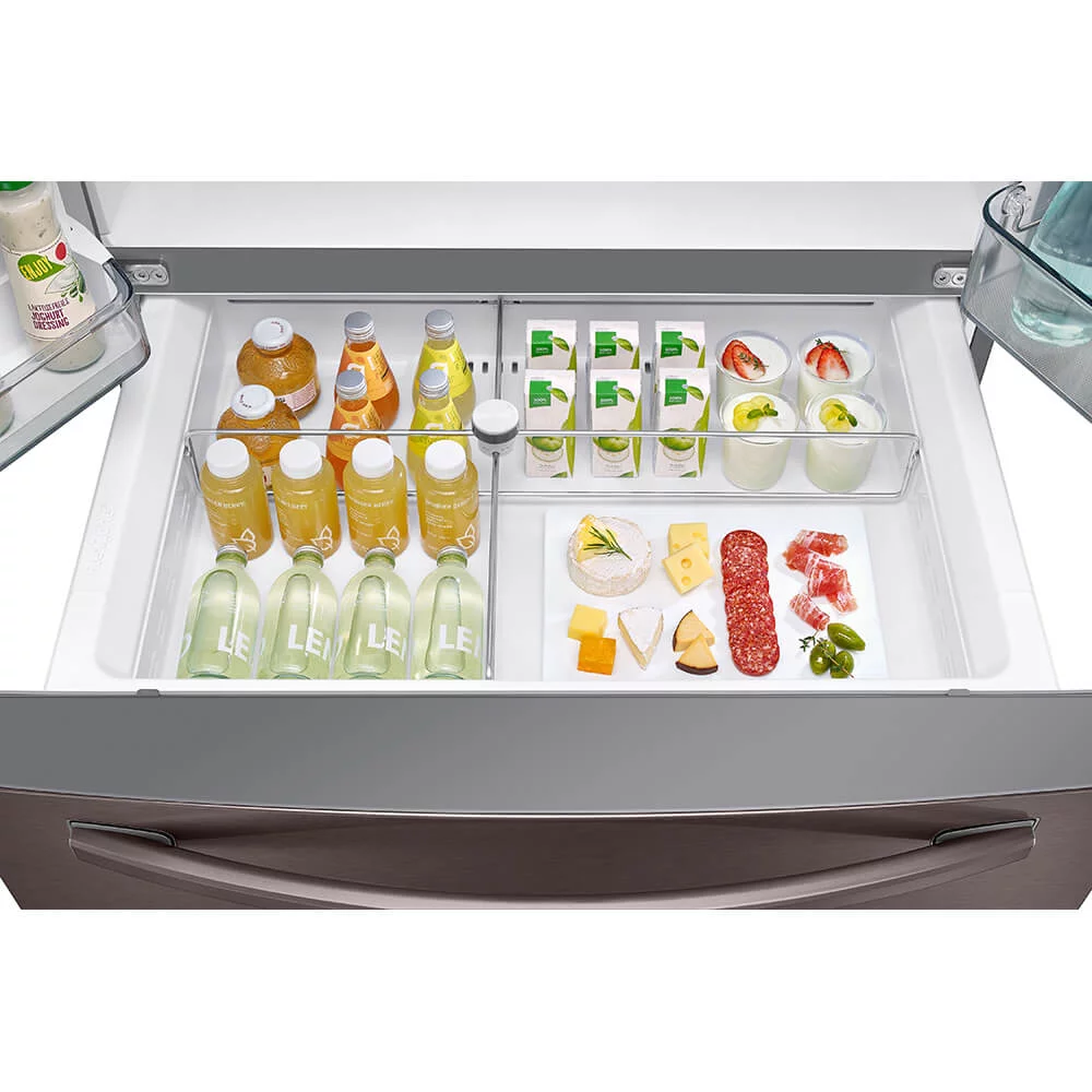 Samsung 28 cu. ft. 4-Door French Door Refrigerator with Food Showcase RF28R7351DT