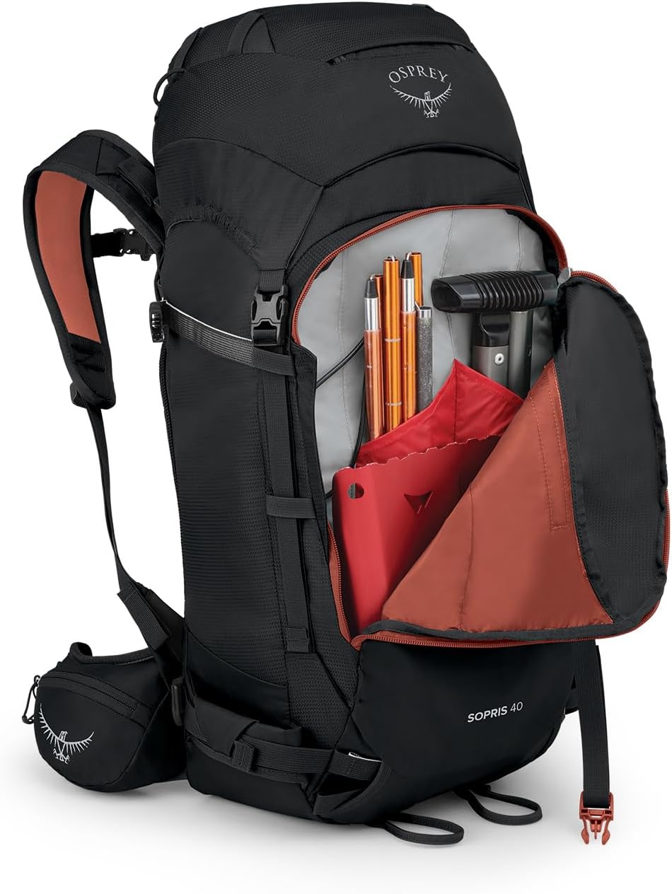 Osprey Sopris 40L Ski and Snowboard Backpack, Black