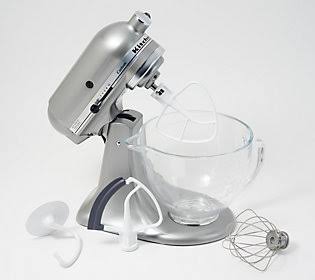 KitchenAid 5-qt Artisan Tilt-Head Stand Mixer w/ Glass Bowl ,Contour Silver