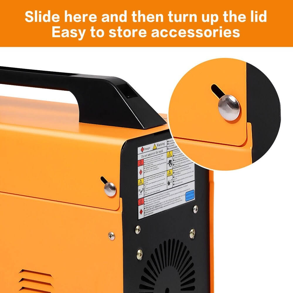 MIG 130 Welder Flux Core Wire Automatic Feed Welding Machine w/ Free - Yellow