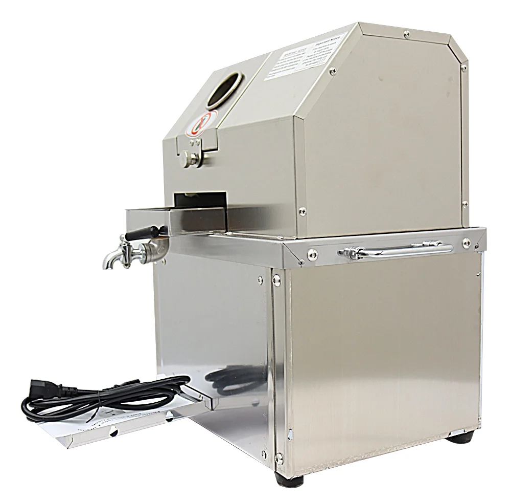 EQCOTWEA Sugarcane Press Electric Sugar Cane Juice Machine for Commercial Stainless Steel