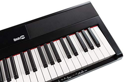 RockJam 88 Key Digital Piano Keyboard Piano with Full Size Semi-Weighted Keys, Power Supply, Sheet Music Stand, Piano Note Stickers & Simply Piano Lessons