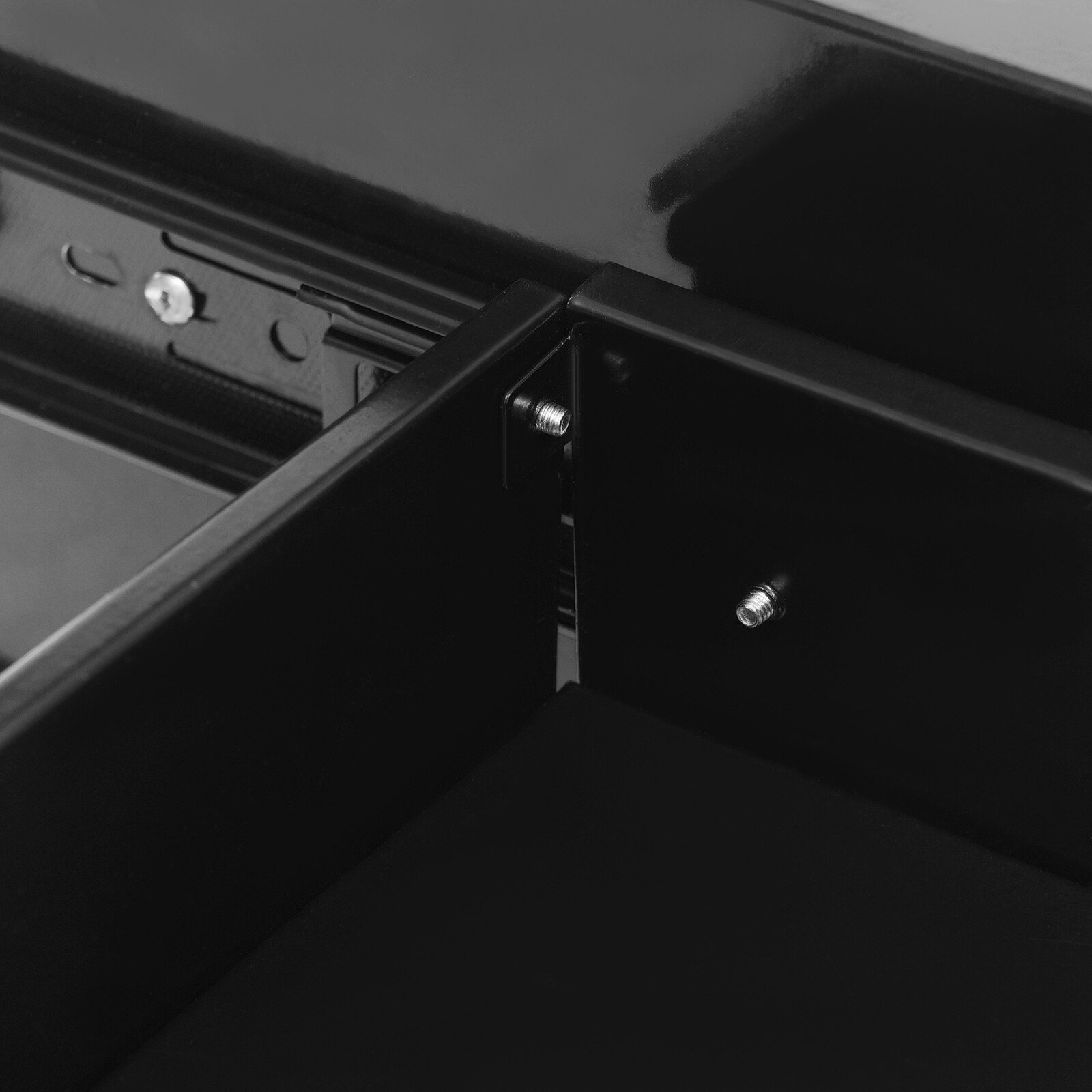 2-Tier Under Desk Sliding Drawer Organizer, Black Steel Pull-Out Storage Tray for Office Study, 6.6LB Capacity