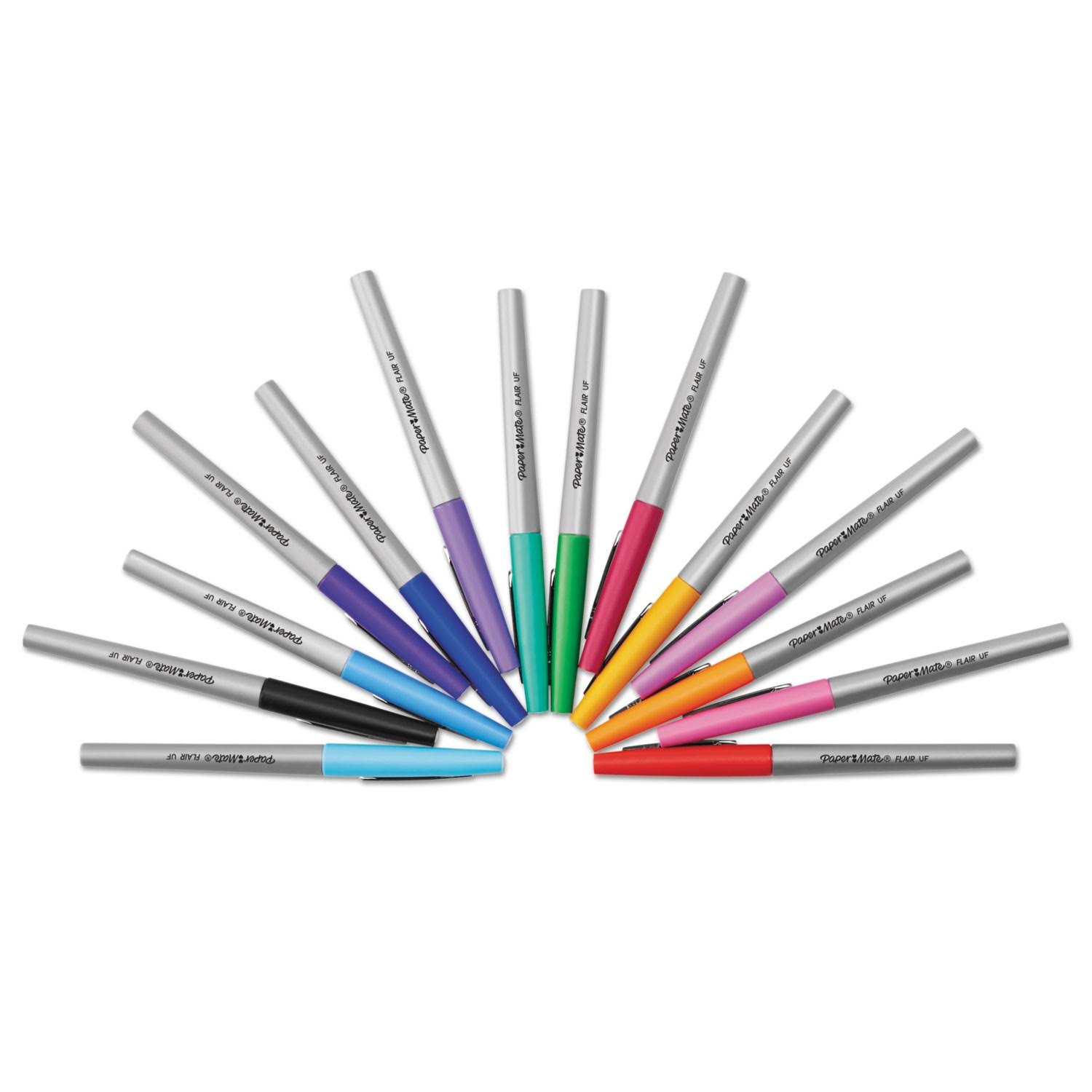 Paper Mate Flair Candy Pop, Assorted Ink, Ultra Fine, 36-Pack