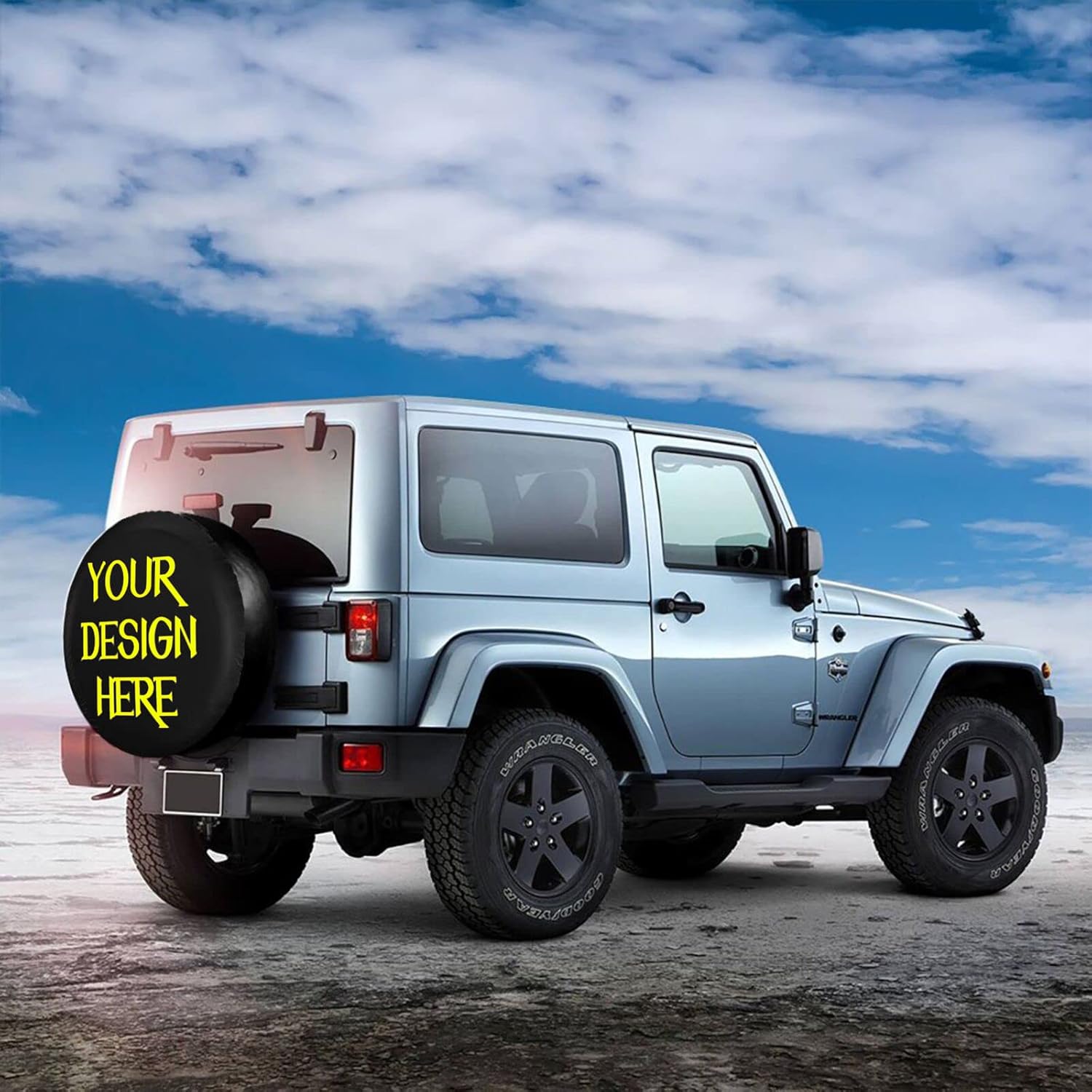 Custom Spare Tire Cover, Add Your Own Personalized Waterproof Universal Wheel Tire Protector with Picture Text Fit for for Jeep,Trailer, Rv, SUV and Many Vehicle (16 inch) Pack of 2