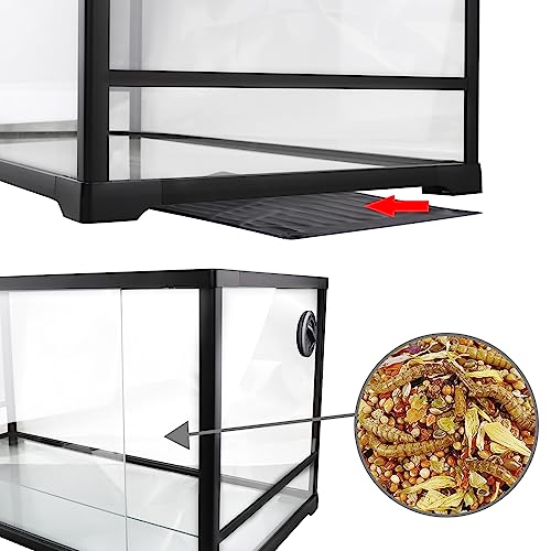 AIICIOO Reptile Glass Tank - 24 x 18 x 18 Inches Knock Down Full View Natural Terrarium for Chameleon Gecko Corn Snake Iguana & Lizard Aquarium