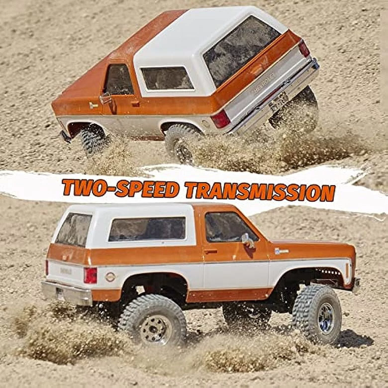 FMS 1/24 RC Crawler FCX24 Chevy K5 Blazer Officially Licensed, Mini RC Car Pick Up Truck & SUV 2 in 1, 4WD 8km/h 2 Speeds Switch, 2.4GHz 3CH Off-Road RC Model with LED Lights for Adults, Black