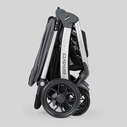 Chicco Bravo 3-in-1 Trio Travel System, Quick-Fold Car Seat and Stroller Combo with KeyFit 30 for Infant | Brooklyn/Navy