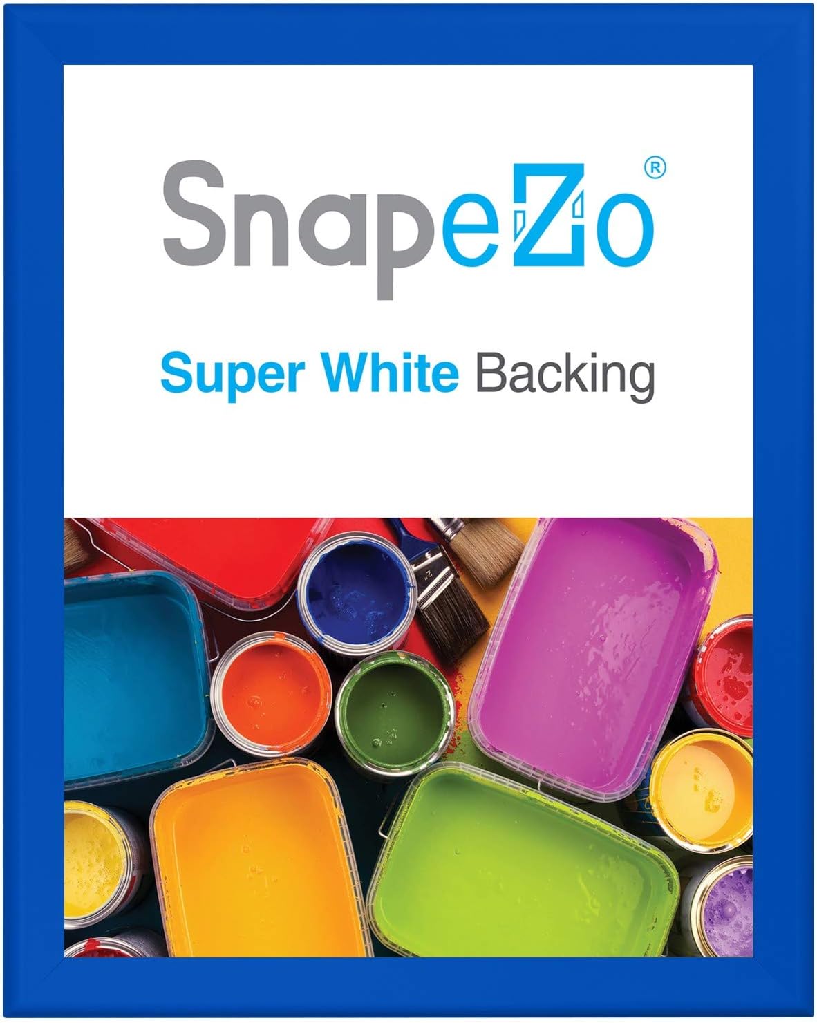 SnapeZo Poster Frame 36x48 Inches, Black 1.7 Inch Aluminum Profile, Front-Loading Snap Frame, Wall Mounting, Wide Series