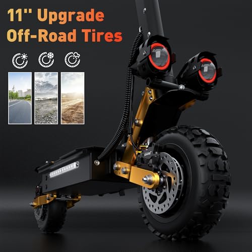 Electric Scooter, 31/53Mph Top Speed, 1000W/5600W Motor, 40/59Mi Long Range, NFC Dashboard, Dual Suspension & Brake System Electric Scooter for Adults