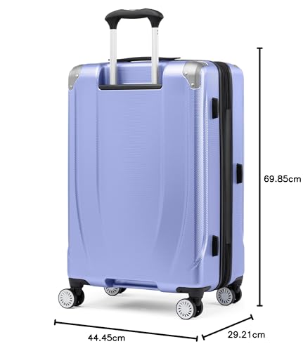 Travelpro Pathways 3 Hardside Expandable Luggage, 8 Spinner Wheels, Lightweight Hard Shell Suitcase, Carry On 21 Inch, Black Knight