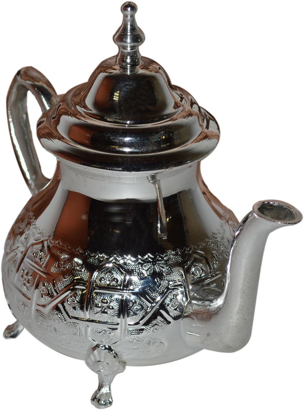 Handmade Moroccan Serving Tea Pot Kettle Hand-carved in Fes Guaranteed