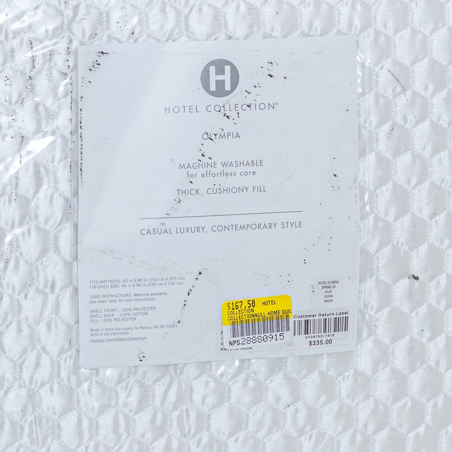 Hotel Collection Olympia Satin Coverlet Full/Queen