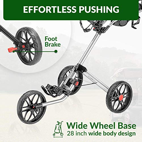 CaddyTek Caddylite 15.3 V2 - Deluxe Quad-Fold Golf Push Cart
