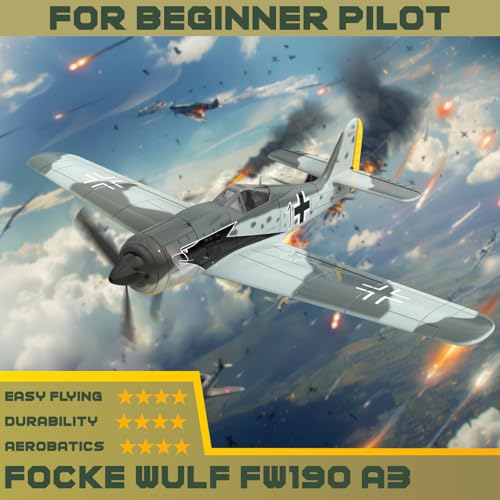 RC Plane 4-CH RC Airplane – RC Airplane Ready to Fly Upgrade P-40 Warhawk Remote Control Airplanes for Beginners Adult with Beginners with Xpilot Stabilization System