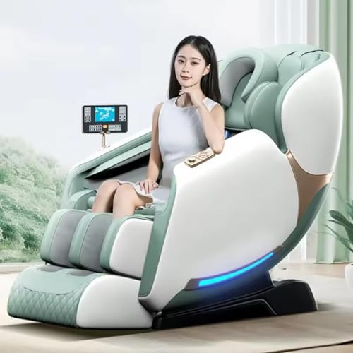 Massage Chair Full Body, Shiatsu Heated Electric 3D Zero Gravity Massage Chair 4D with LCD Controller,with Bluetooth Speaker,Green
