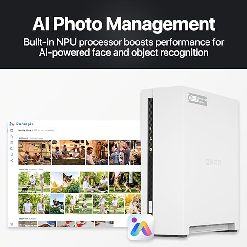 QNAP 4 Bay NAS with 12TB Storage Capacity, Preconfigured RAID 5 Seagate IronWolf Drives Bundle, 2.5GbE Ports (TS-433-4G-44ST-US)
