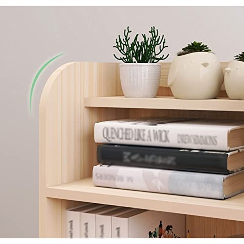 Storage Shelves Desktop Bookshelf Small Storage Rack Simple Desk Rack Wood Double-Layer Storage Rack for Book and Magazine File Storage and Storage Office Organization