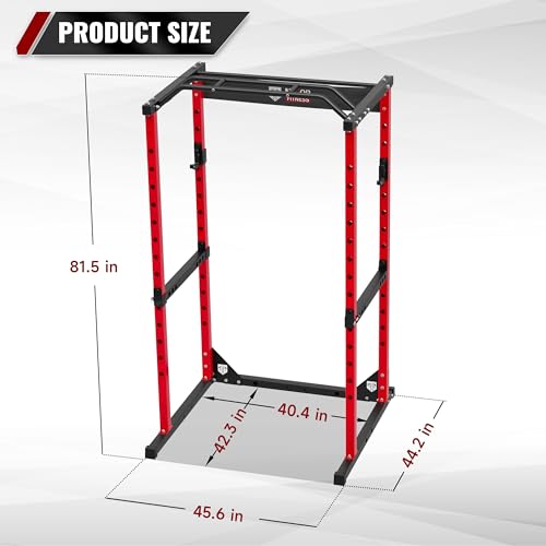 Major Fitness Power Cage, F16 Squat Rack All-in-One 1200lbs Capacity Power Rack with Attachment for Home Gym, Weight Cage