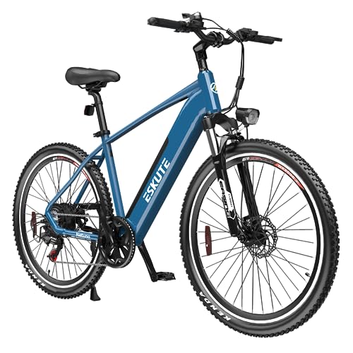 ESKUTE Netuno 27.5" Electric Bike, 500W Bafang Motor, 720Wh Removable Battery, Up to 60 Miles, Shimano 7 Speed Gears, 22mph Max Speed, Electric Mountain Bike with Hydraulic Front Fork
