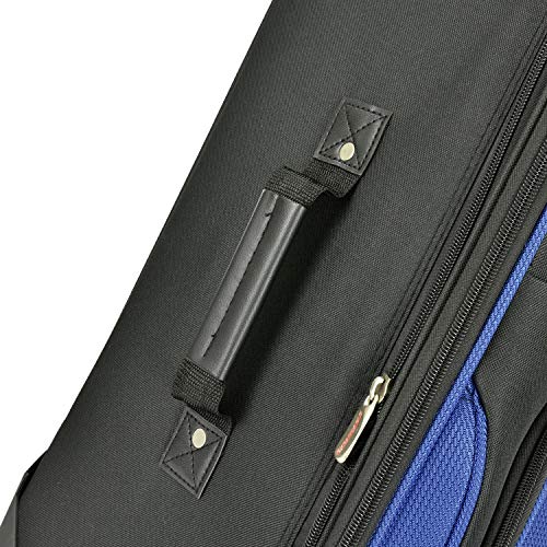 U.S. Traveler New Yorker Lightweight Softside Expandable Travel Rolling Luggage, Gray, 4-Piece Set (15/21/25/29)