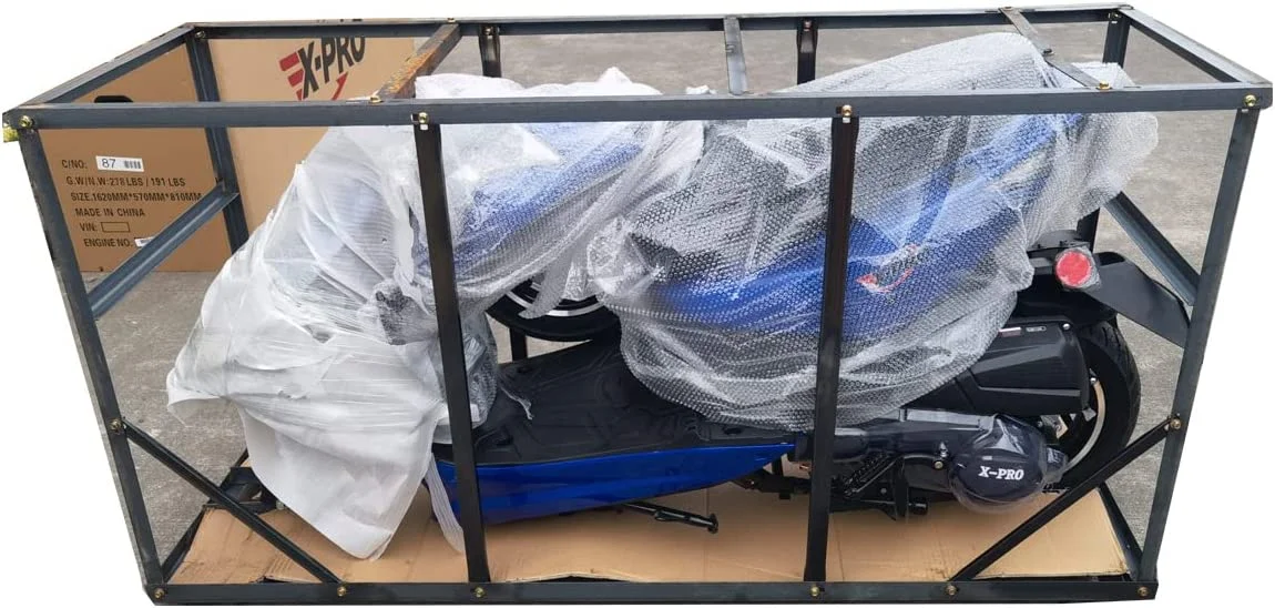 X-Pro Brand New 150cc Gas Powered Moped Scooter, 10" Aluminum Wheels Electric Start Large Headlights