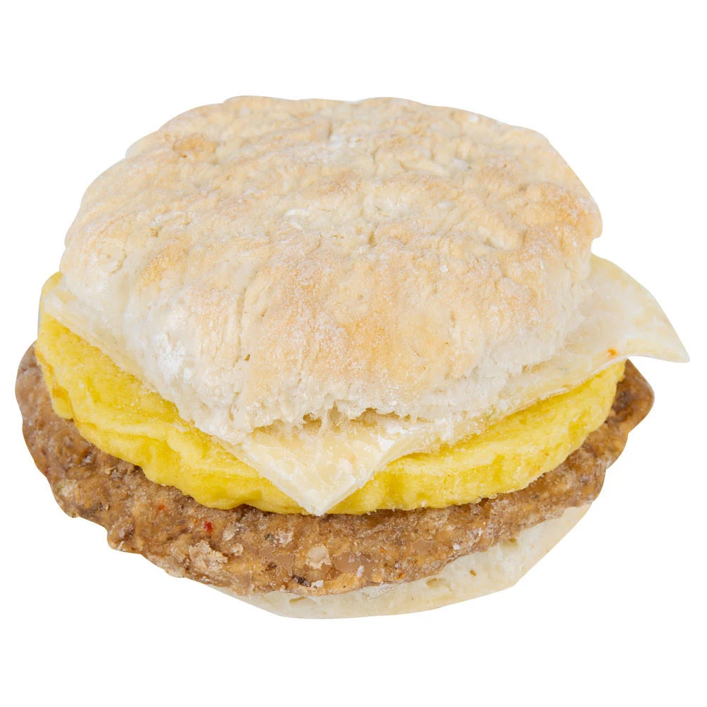Jimmy Dean 5 oz. Hot u0026 Spicy sausage, Egg, and pepperjack cheese Breakfast Sandwich - 12/Case