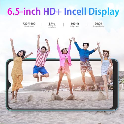 OSCAL C30 Android Phone, Octa-Core 7GB+32GB/SD 1TB Unlocked Cell Phone, 6.5" HD+, 5080mAh Battery, 3 Card Slots Smartphones, 4G Dual SIM Phone, 12MP+5MP, Face ID, T-mobile Cellphone
