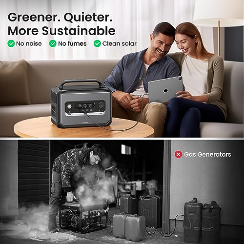 UGREEN Portable Power Station PowerRoam 1200, 1024Wh Solar Generator, LiFePO4 Battery, 1.5H Fast Charging, 1200W AC Outlets, Generators for Outdoor Camping/Home Backup/RVs (Solar Panel Optional)