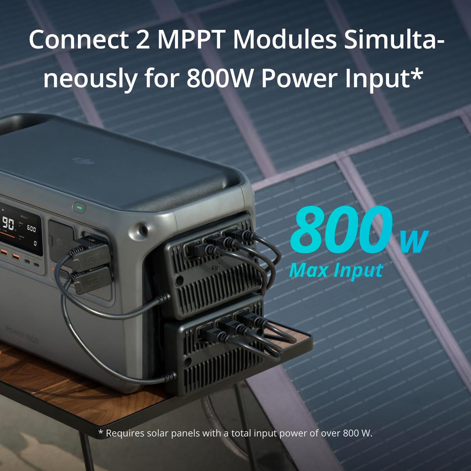 DJI Power 1000 Portable Power Station, 1024Wh Solar Generator with 1x 100W Solar Panel, 4000-Cycle-Life LFP(LiFePO4) Cell, 70-Minute Fast Charging, 2200W Stable Output,Solar Generator for Home Backup