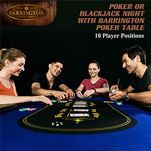 Barrington Poker Multiple Styles Folding Poker Table & Poker Table Top/Dining Table Collection, Durable Padded Rail Tables with Felt Playing Surface, Perfect for Texas Holdem Games