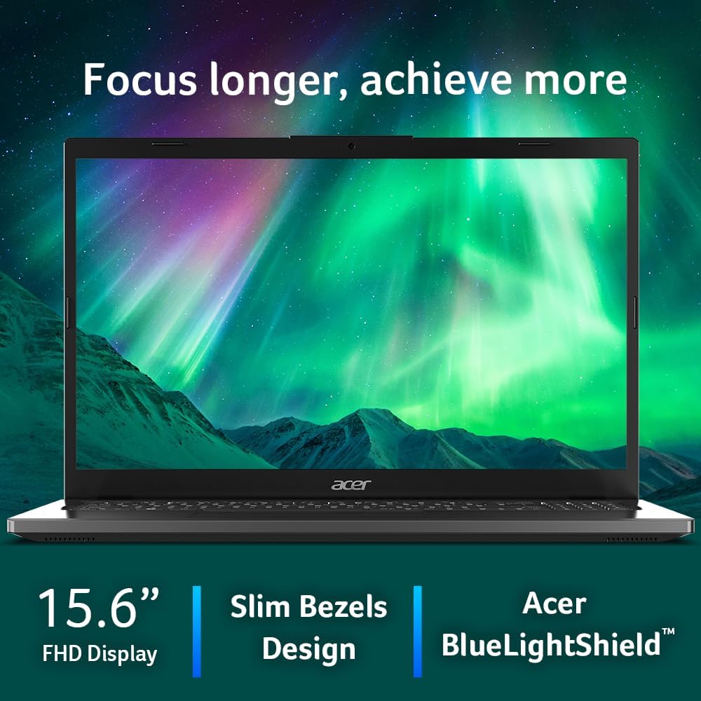 Acer Aspire 15 Laptop | 15.6" Full HD 1920 x 1080 IPS | Intel Core 5 processor 120U | Intel Graphics | 16GB LPDDR5 | 512GB Gen4 SSD | Wi-Fi 6E | AI PC | Copilot Key | Backlit Keyboard | A15-51M-59QV