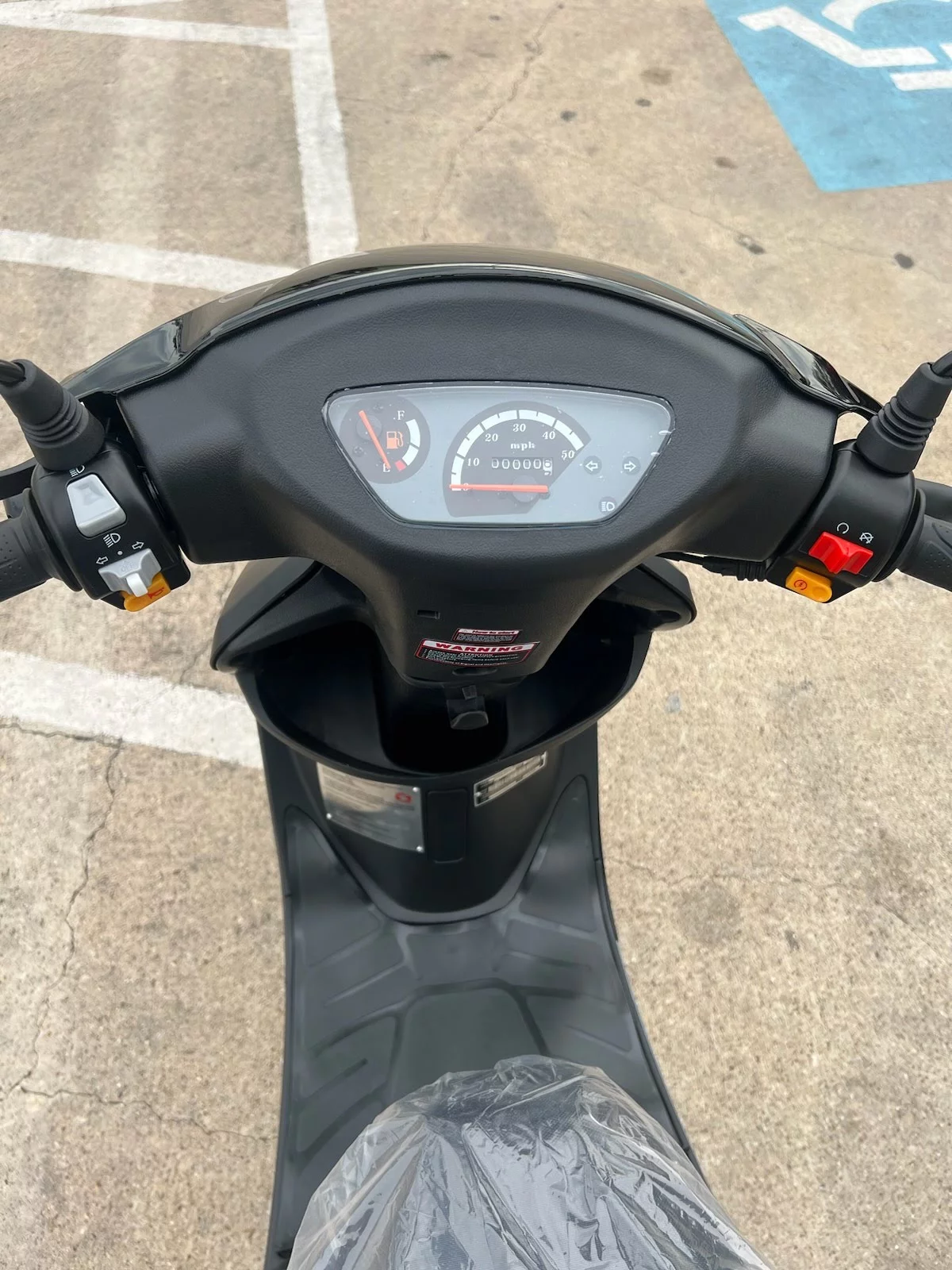 HHH Upgraded 49cc/ 50cc Scooter Gas Fully Automatic Street Scooter Moped Pony 50 with Matching Trunk - Sporty Black color