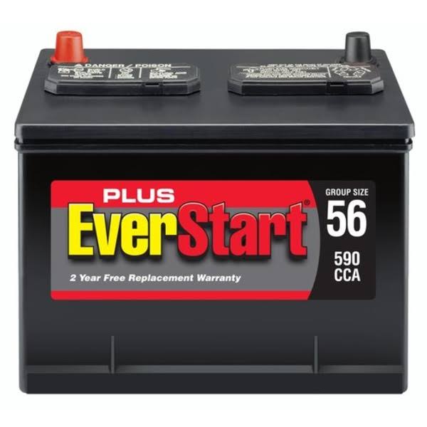 Everstart Plus Lead Acid Automotive Battery, Group 56
