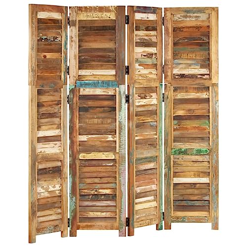 Room Divider 66.1" Solid Wood Reclaimed,Reclaimed Wood Room Divider: Privacy Screen for Bedroom, Living Room, and Office Dividers for Home & Kitchen