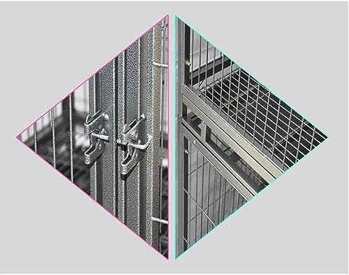 Heavy Duty Indestructible Dog Crate, Dog Crate, Dog Cage 2 Layer Dog Crates with Toilet Big Dog Extra Large Medium Large Dog Pet Fence Metal Pet Sports and Fence Indoor Cage