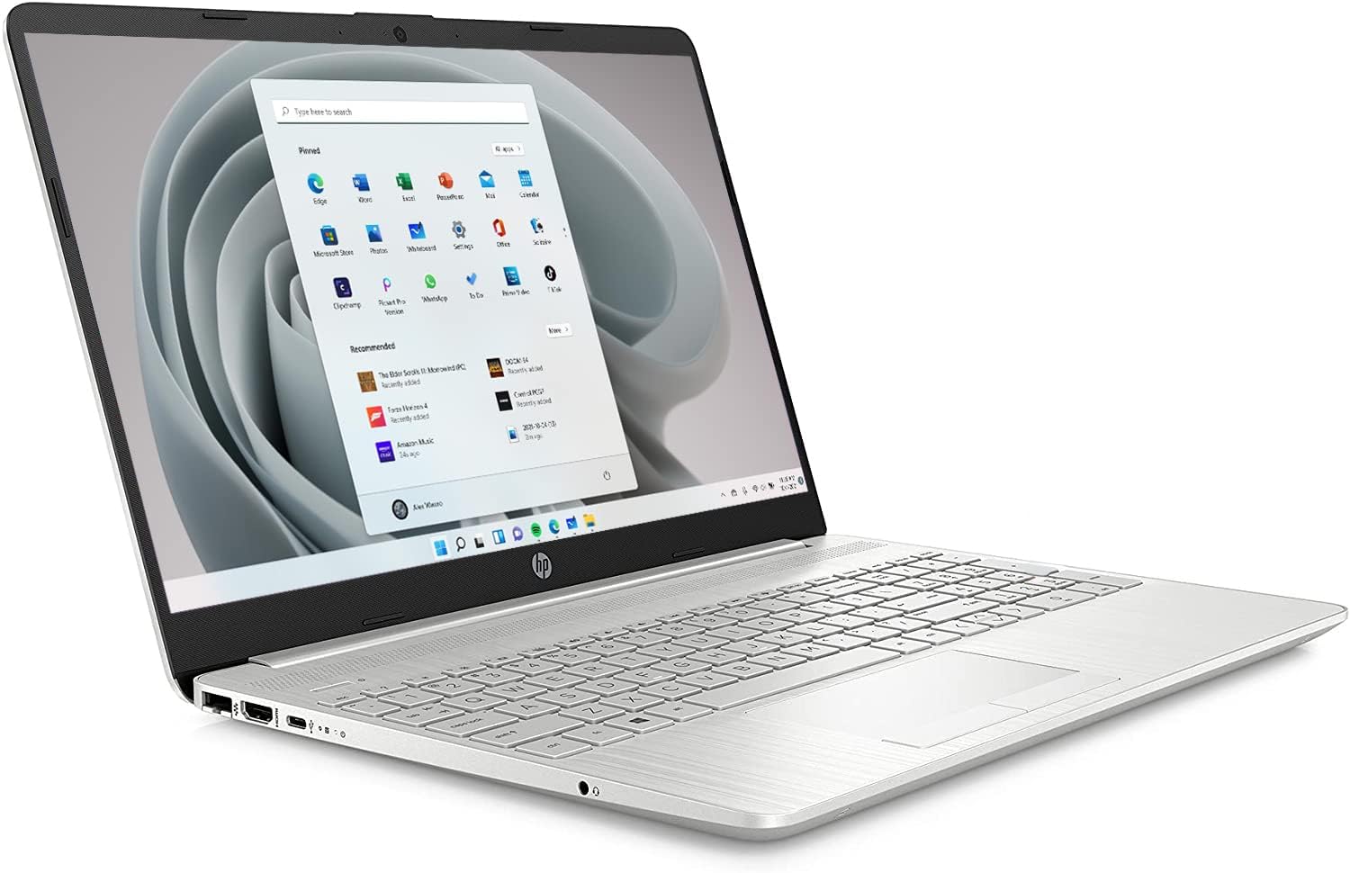 [Windows 11 Home] Newest HP 15 Laptop, 15.6'' HD Display, AMD Ryzen 3 3250U, 8GB SDRAM, 128GB SSD + 1TB HDD, Wi-Fi, Bluetooth, Type-C, HDMI, Media Card Reader, Natural Silver