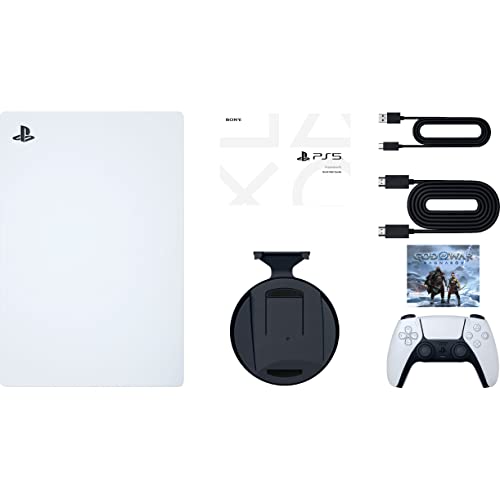 Playstation 5 Disc Version PS5 Gaming Console God of War Ragnarok Bundle - 16GB GDDR6 Memory, 825GB SSD, 4K Blu-ray player, WiFi 6, Bluetooth 5.1, Ethernet, 120Hz 8K Output, Tempest 3D AudioTech