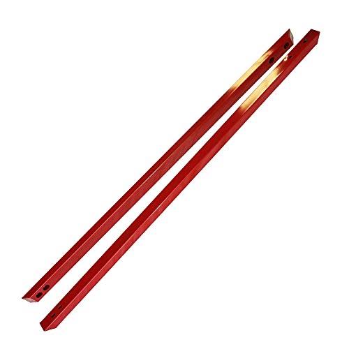 Ju0026M Products Jacking Rails Full Length 2015-2018 Mustang Red Finish