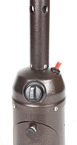 Fire Sense 60262 Portable Patio Heater Outdoor Tabletop Lightweight Propane 10,000 BTU Auto-Shutoff Valve CSA Approved - Stainless Steel