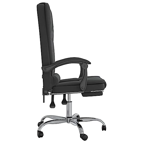 Massage Reclining Office Chair Black Velvet,Velvet Massage Reclining Office Chair with Electric Massage Function for Home and Office Convenient Design Chair, Suitable for Office