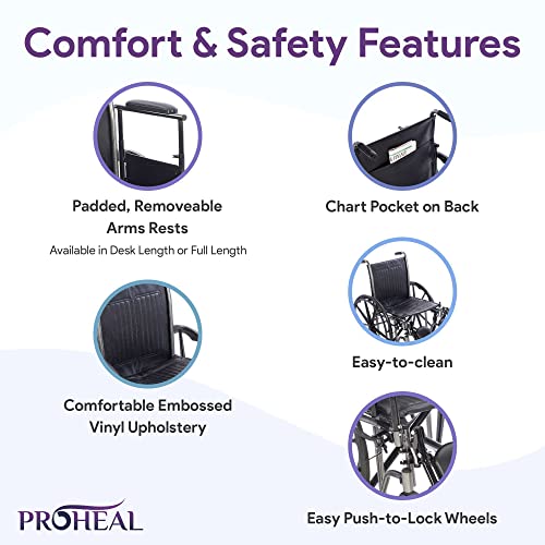 Lightweight Manual Wheelchairs for Adults - 20" Transport Wheelchair with Adjustable Standard and Hemi Height, Removeable Padded Full Length Arm Rests, Swing Away Footrests - Chariot II K2