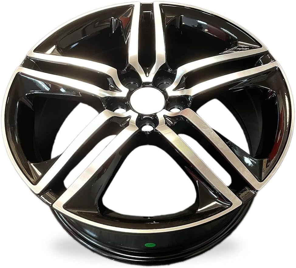 19" New Single 19x8 Alloy 5 spoke Wheel for Honda Accord 2016 2017 Machined Black OEM Design Replacement Rim