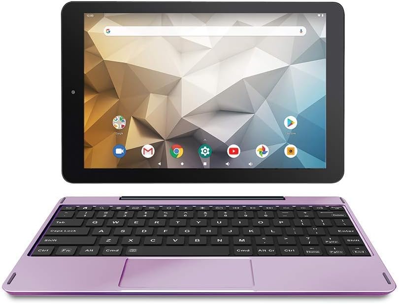 RCA Newest Best Performance Tablet Quad-Core 2GB RAM 32GB Storage IPS HD Touchscreen WiFi Bluetooth with Detachable Keyboard Android 9 Pie (10, Lavender)