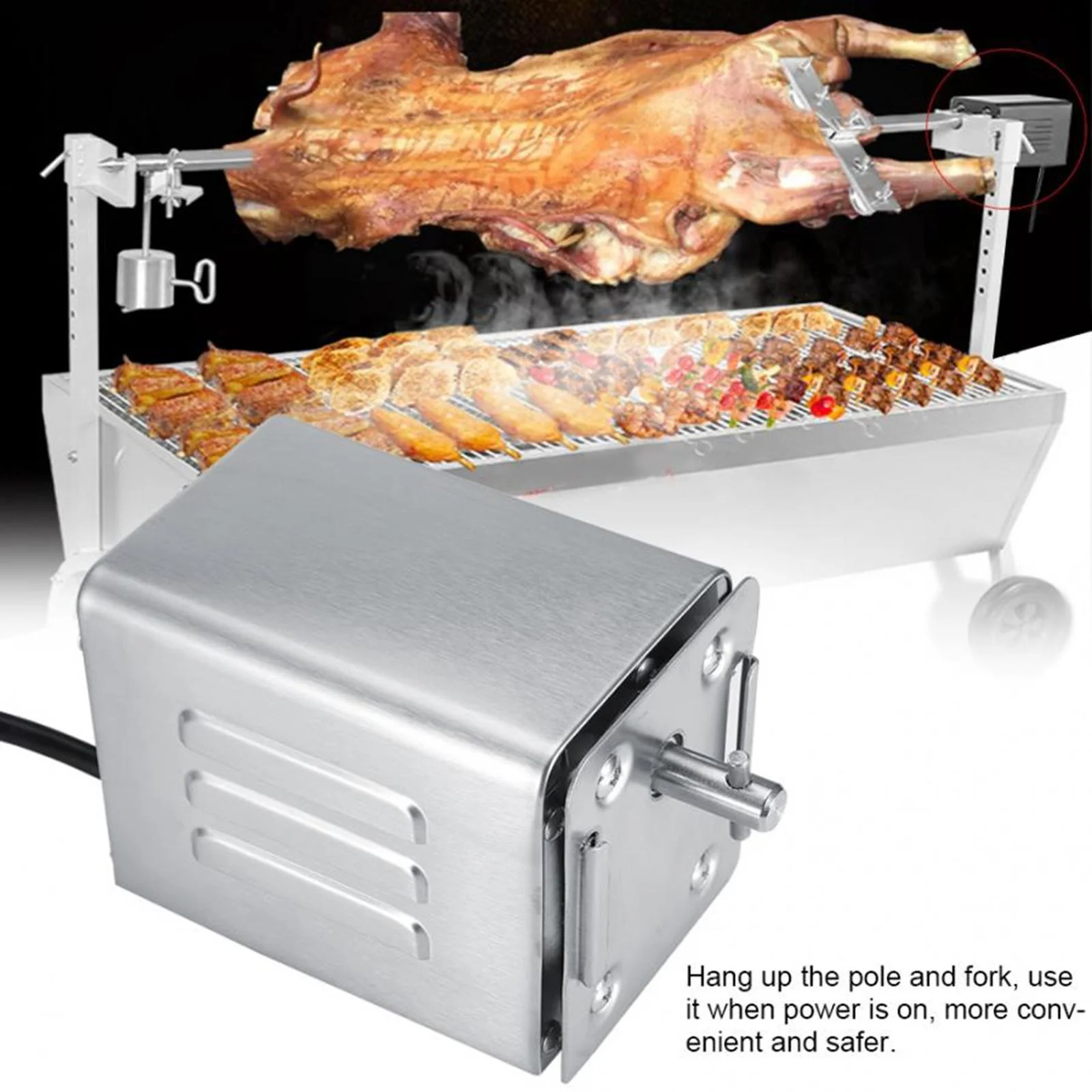 1545 Rotisserie Motor BBQ Rotisserie Motor Electric Motor for Family Dinner Rotisserie Roaster 3-5RPM