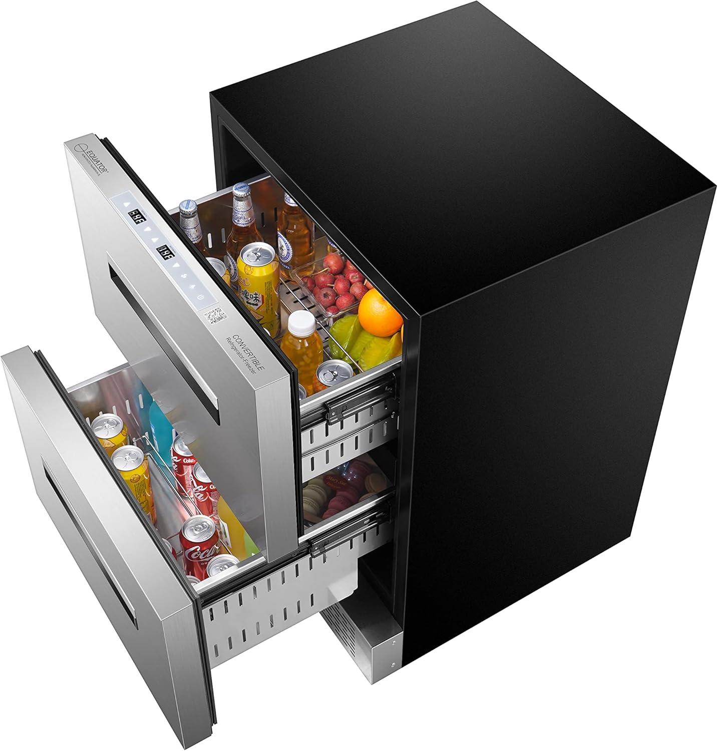 Equator 24" 2 Drawer 2 Zone CONVERTIBLE REFRIGERATOR-FREEZER 5cf Sabbath Mode